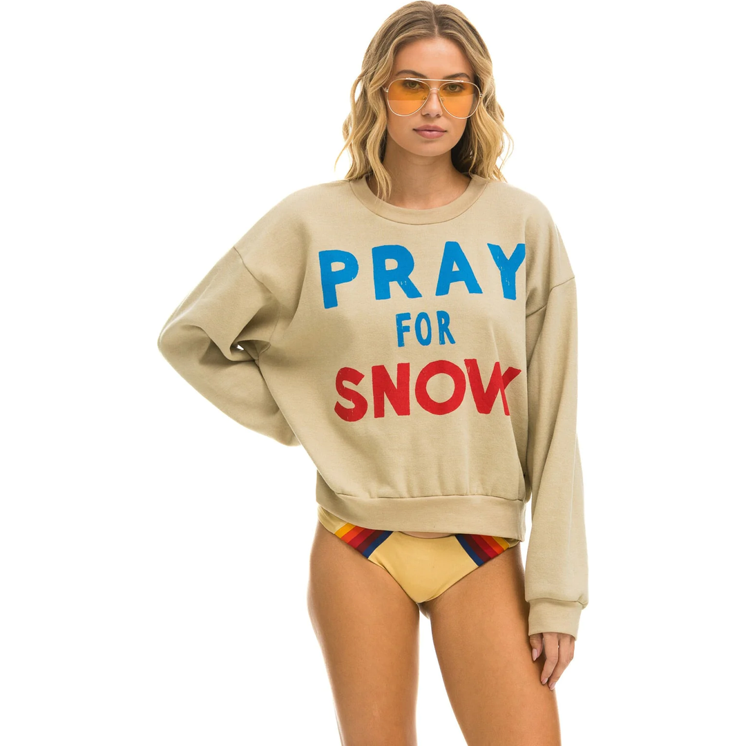 AVIATOR NATION PRAY FOR SNOW PULLOVER SHOP MARCUS