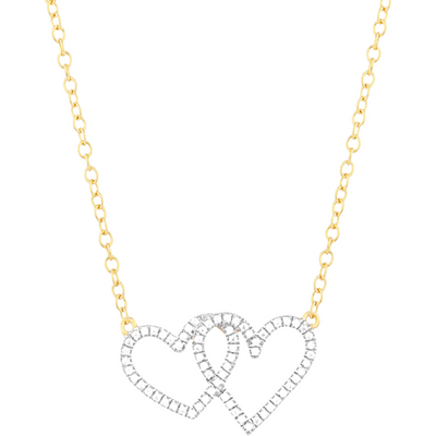 My heart is full necklace in yellow gold