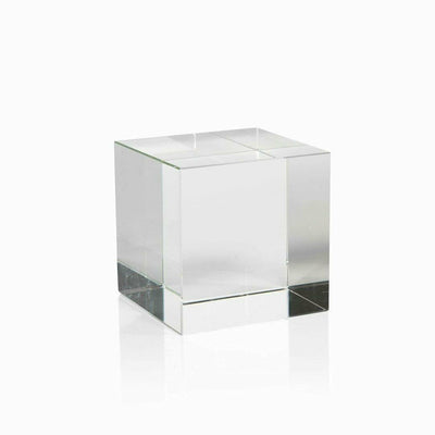 4.5-Inch Jacy Crystal Glass Straight Cube - MARCUS