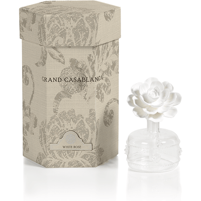 Mini Grand Casablanca Porcelain Diffuser, White Rose - MARCUS