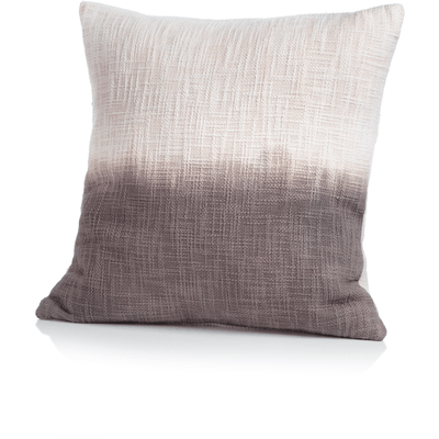 Naxos Tie Dye Gray Ombre Cotton Throw Pillow- 18" x 18" - MARCUS