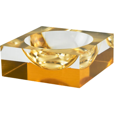 Lucite bowl in gold