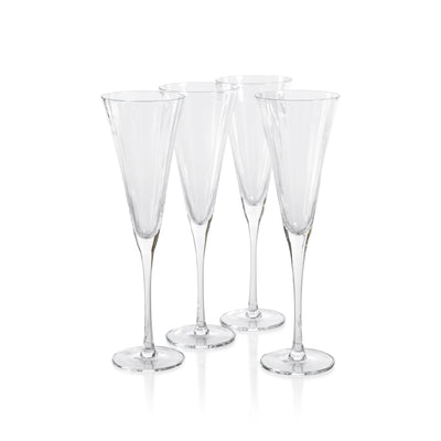 Cesena Optic Champagne Flutes, Set of 4