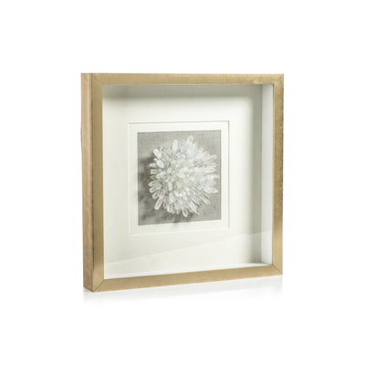 Carey Gold Framed Crystal Flower Wall DŽcor
