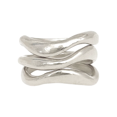 AMANDA HUNT ARIA RING TRIO IN SILVER