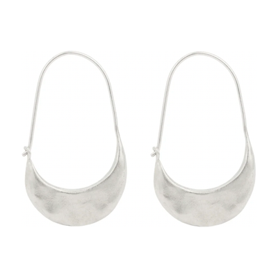 AMANDA HUNT MUSE HOOP EARRINGS IN SILVER