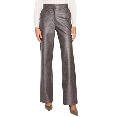 BROCHU WALKER NAMARI VEGAN LEATHER PANT IN WREN