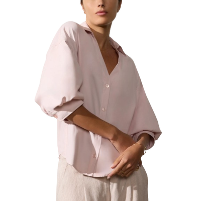 BROCHU WALKER KATE SHIRT IN ROSE QUARTZ