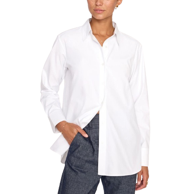 BROCHU WALKER THE LARK SHIRT IN SALT WHITE