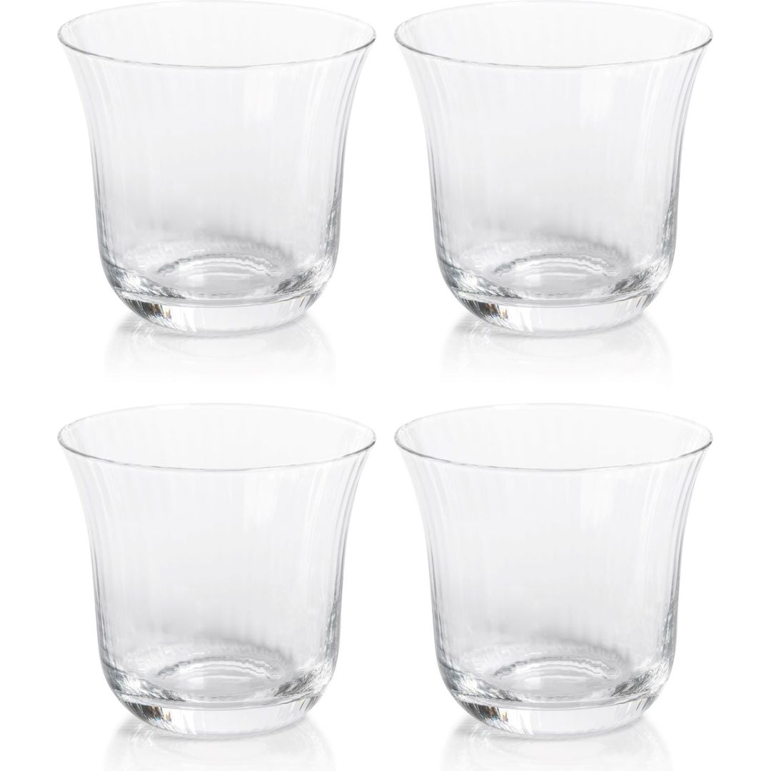 Barletta Bubble Tumbler Glasses Set of 4 by Zodax