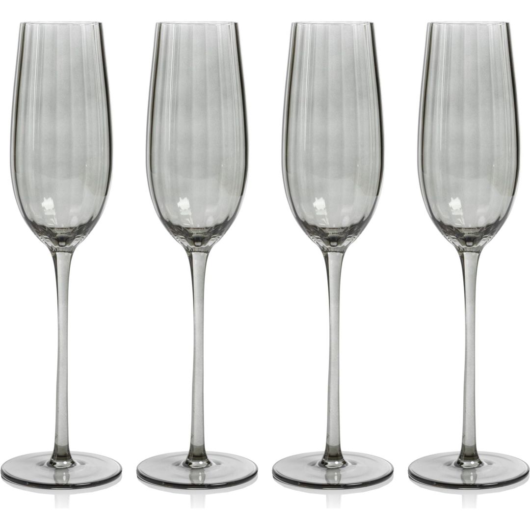 Clear Malden Optic Martini Glasses, Set of 4 by Zodax