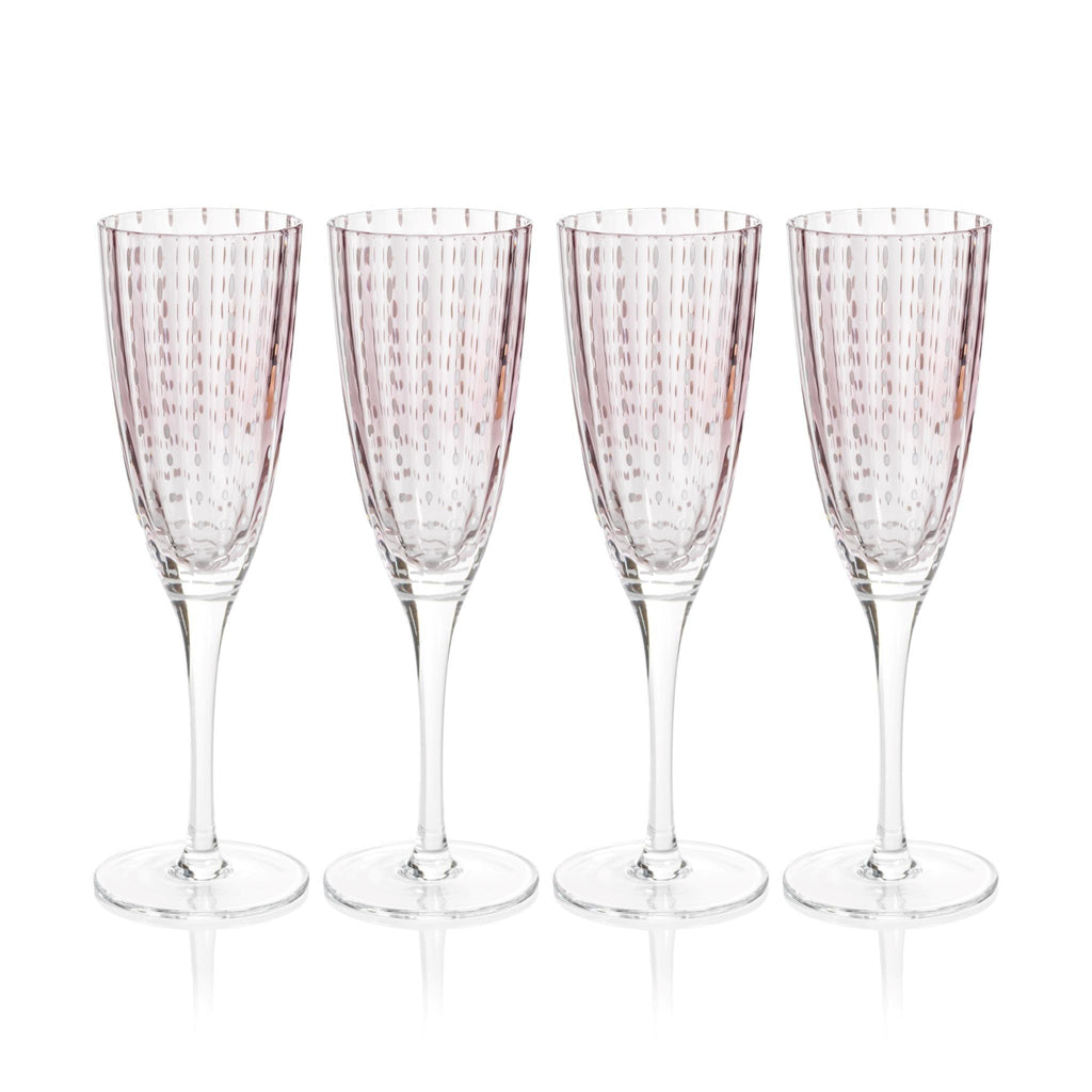 Malden Optic Champagne Flutes, Set of 4 (Set of 4) Color: Clear