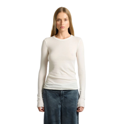 COTTON CITIZEN MARBELLA LONG SLEEVE TEE IN BONE