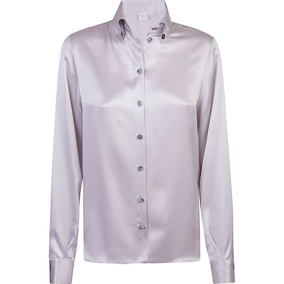 eleventy button up shirt in pearl grey