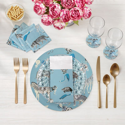 Exotix Stamford Vegan Leather Round Pebble Placemat - nicolettemayer.com