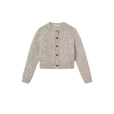 FRAME CARDI SWEATER IN CREAM MULTI