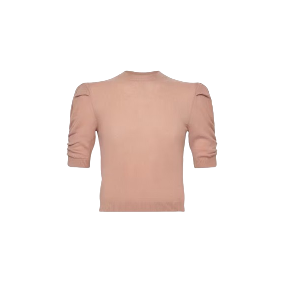 BLUSH ROUCHED SLEEVE outlet TOP