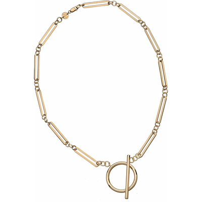 JENNIFER ZEUNER GERALDINE NECKLACE IN GOLD