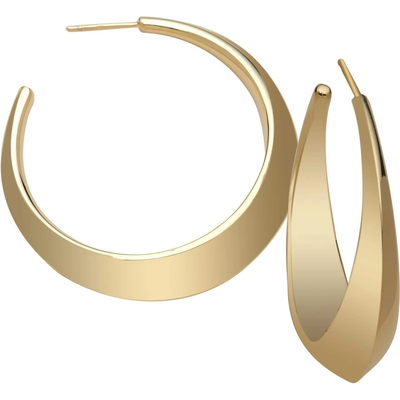 JENNIFER ZEUNER SHIRAH HOOPS IN GOLD