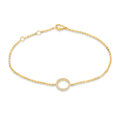 LIVEN COMPANY OPEN CIRCLE BRACELET IN GOLD