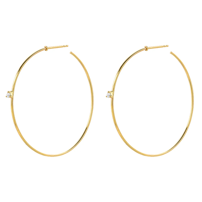 LIVEN COMPANY SOULI WIRE HOOPS IN GOLD