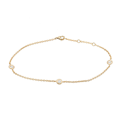 LIVEN COMPANY TRIPLE BEZEL BRACELET  IN GOLD