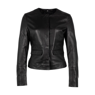 MAURITIUS DIANE CF LEATHER JACKET IN BLACK