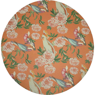 Peony Inspira Bellini 16" Round Pebble Placemat, Set Of 4 - nicolettemayer.com