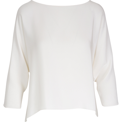 PETER COHEN SLEEVE SWAY TOP IN BRIGHT WHITE