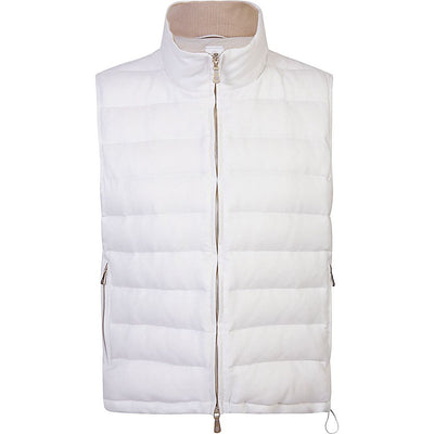 ELEVENTY PUFF VEST IN WHITE