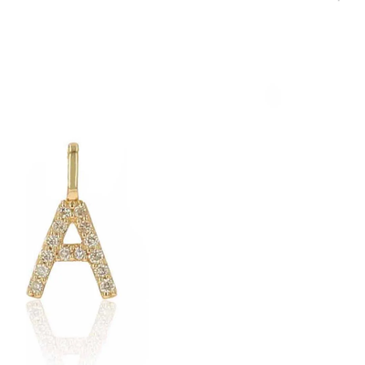 RACHEL REID DIAMOND LETTER CHARM IN LETTER A 