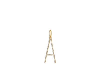 RACHEL REID OVERSIZED DIAMOND LETTER CHARM IN THE LETTER A