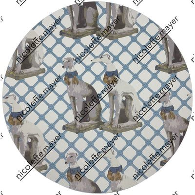 Regal Greyhound Wyeth 16" Round Pebble Placemats, Set Of 4 - nicolettemayer.com