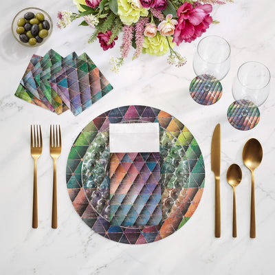 Triage Multi 16" Round Pebble Placemats, Set Of 4 - nicolettemayer.com