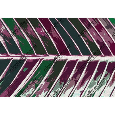 Tropical Leaf Magenta 17 Rectangle Pebble - nicolettemayer.com