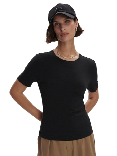 VARLEY REGINA FITTED TEE IN BLACK