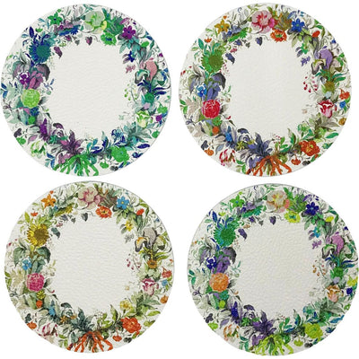 WREATH FLOWER COASTER SET OF 4 - nicolettemayer.com