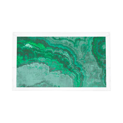 Agate Malachite Acrylic Vanity Tray 12.25X7.75 - nicolettemayer.com