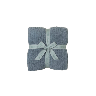 BAREFOOT DREMAS COZYCHIC RIBBED BLANKET IN BLUE COVE