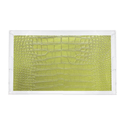 Crocodile Key Lime Acrylic Vanity Tray 12.25X7.75 - nicolettemayer.com