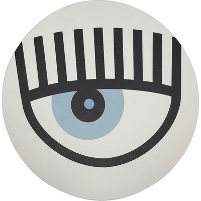 Evil Eye Eyes Wide Open White 16 Round Pebble Placemats, Set Of 4 - nicolettemayer.com