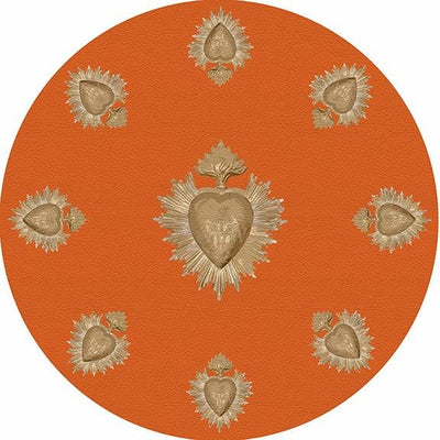 Ex Vote Orange 16" Round Pebble Placemat Set of 4 - nicolettemayer.com