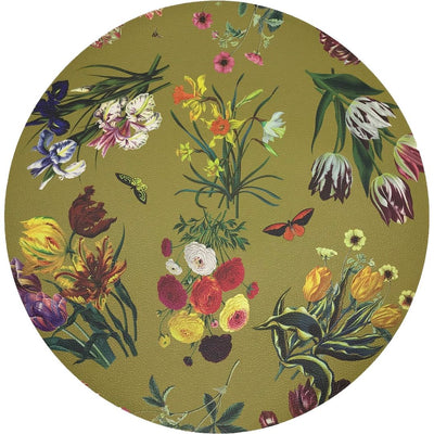 Flora Fauna Acid 16" Round Pebble Placemat, Set Of 4 - nicolettemayer.com