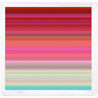 GRADIENT REDS 18X18 ACRYLIC TRAY - nicolettemayer.com