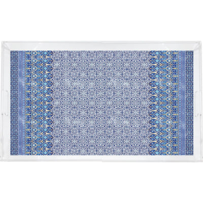 IZNIK CLASSIC 22.5"X14.5" ACRYLIC TRAY - nicolettemayer.com