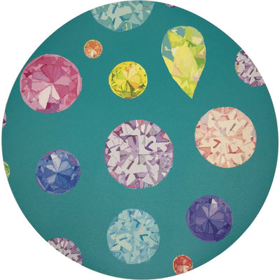 Jewel Cyan16" Round Pebble Placemats, Set Of 4 - nicolettemayer.com