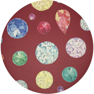 Jewel Red 16" Round Pebble Placemats, Set Of 4 - nicolettemayer.com