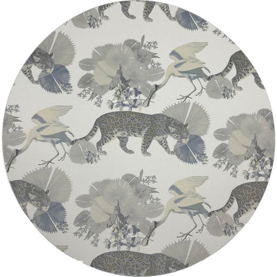 Leopard Walk Cameo 16" Round Pebble Placemats, Set Of 4 - nicolettemayer.com