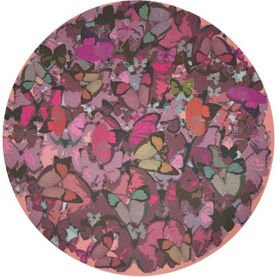 Mariposa Pink 16" Round Pebble Placemats, Set Of 4 - nicolettemayer.com