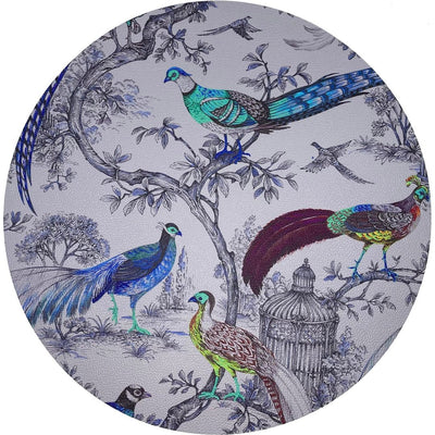 Pheasant Fall Sauvage Calme 16" Round Pebble Placemat, Set of 4 - nicolettemayer.com